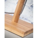 Lámpara de mesa de bambú y pantalla de lino ecológica FUJI (natural, lino ligero)