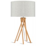 Lampada da tavolo Bamboo e lampada di lino eco-friendly KILIMANJARO (lino naturale e leggero)