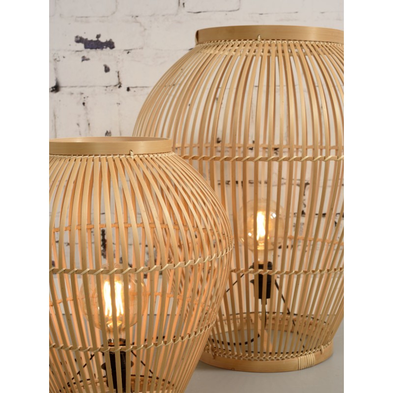 Lampada da tavolo, lampada da terra in bambù SMALL (H50) TUVALU (naturale) - image 44970