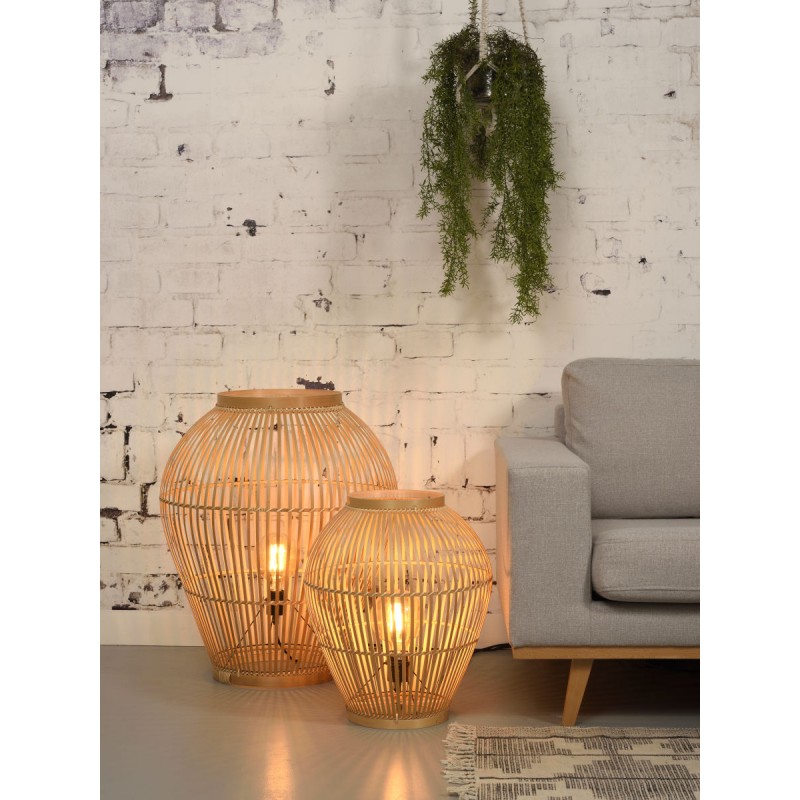 Lámpara de mesa, lámpara de pie de bambú XL (H70) TUVALU (natural) - image 44981