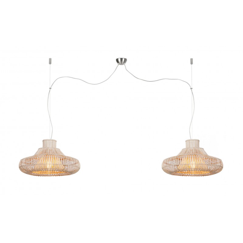 KHALAHARI SMALL 2 lampshade (natural) rattan suspension lamp - image 45198