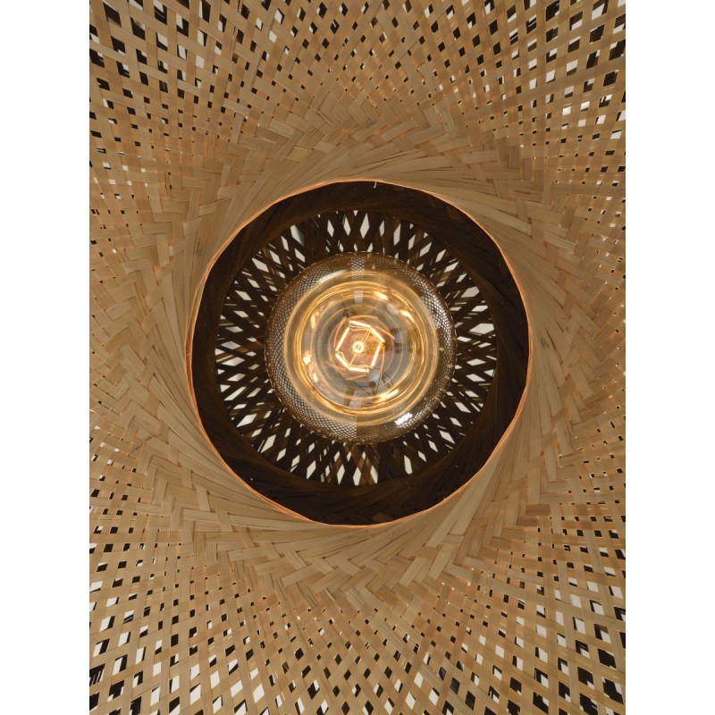 Lampe à suspension en bambou KALIMANTAN XL (naturel, noir) - image 45238