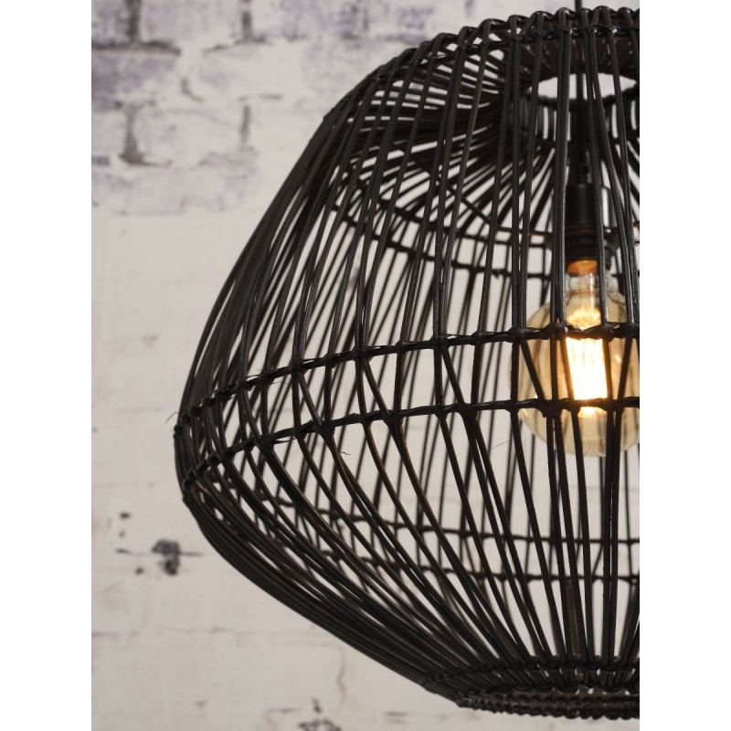 MADAGASCAR rattan suspension lamp (black) - image 45340