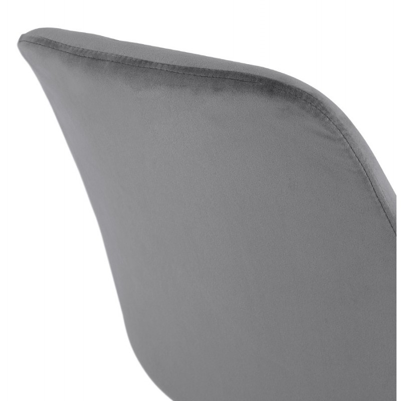 Scandinavian design bar stool in natural-colored feet CAMY (grey) - image 45632
