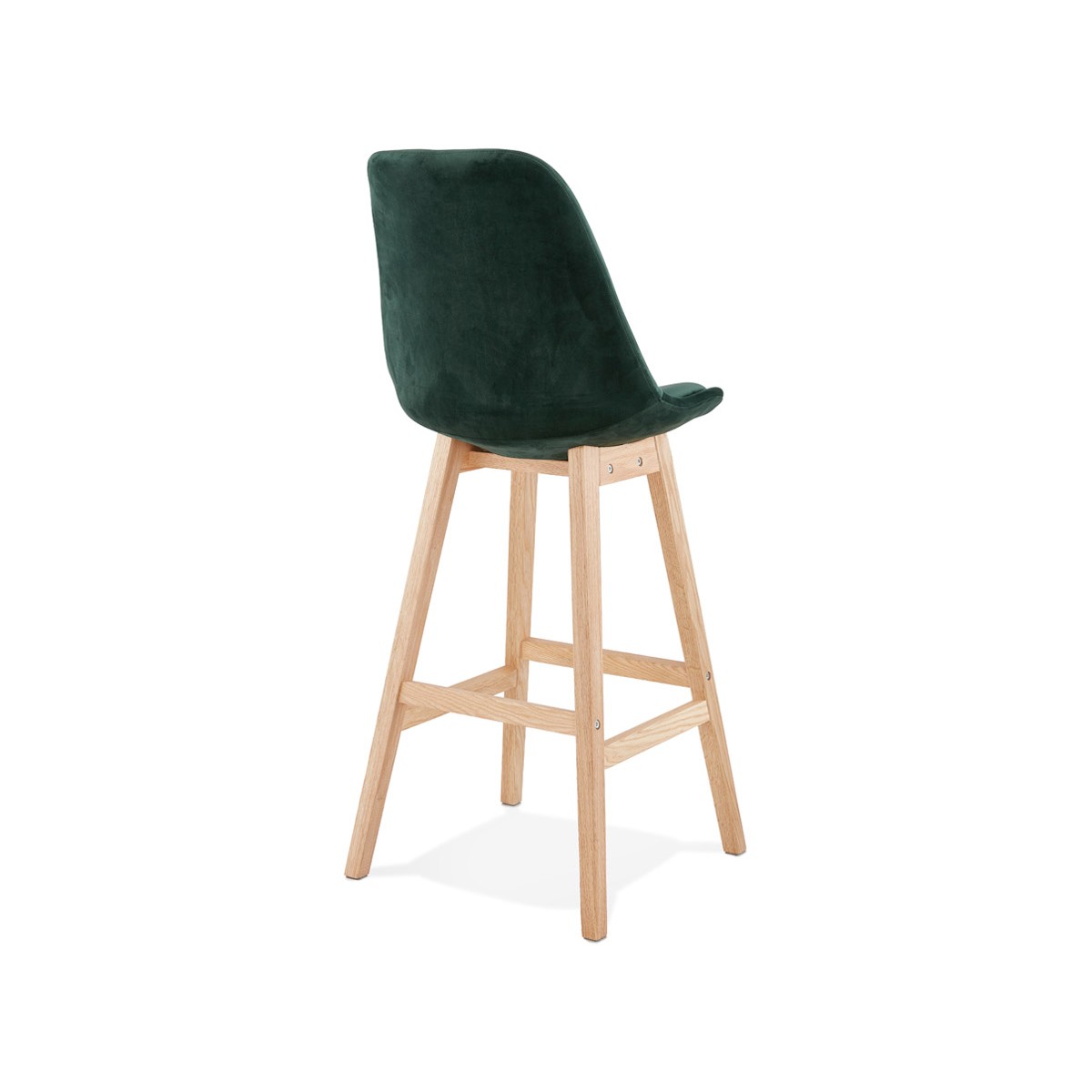 Sgabello barra di design scandinavo in piedi di colore naturale CAMY (verde)  - Sgabello sedia bar bar