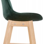 Skandinavisches Design Barhocker in naturfarbenen Füßen CAMY (grün)