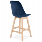 Mid-height bar pad Scandinavian design in natural-colored feet CAMY MINI (blue)