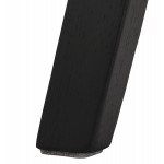 Tabouret de bar vintage en microfibre pieds métal noir LILY (gris foncé)