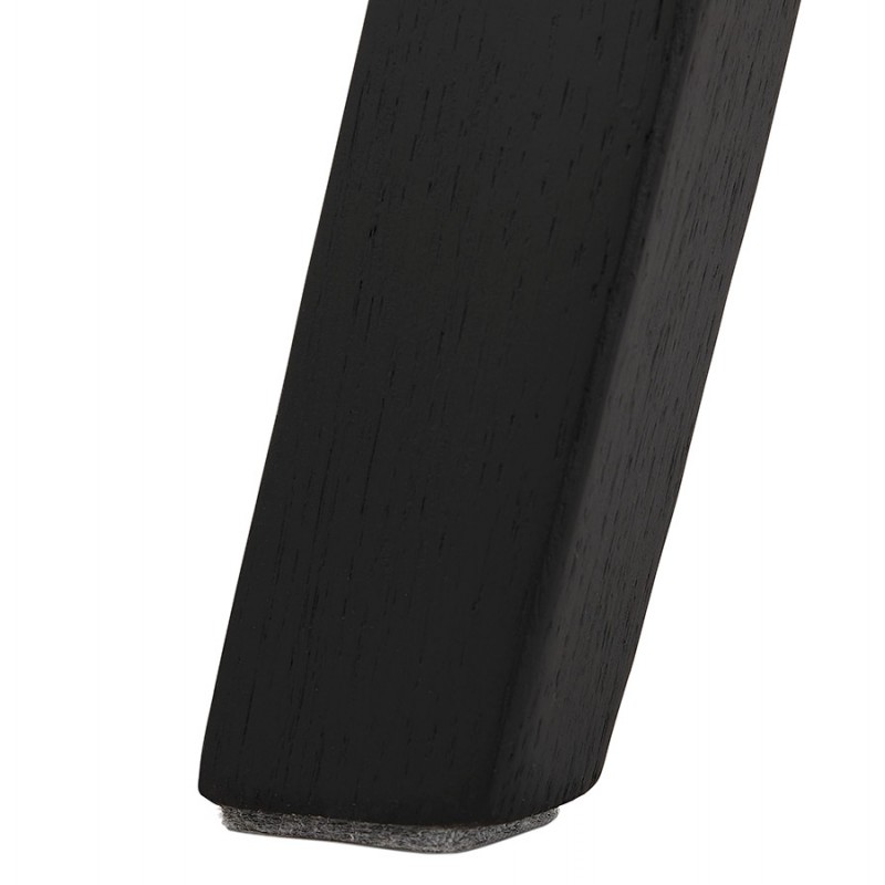 Tabouret de bar vintage en microfibre pieds métal noir LILY (gris foncé) - image 45693