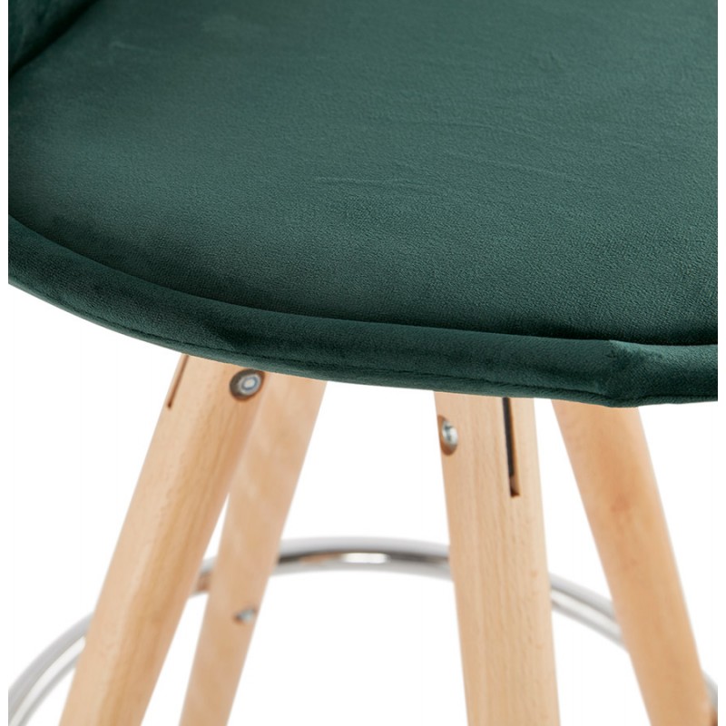 Estaca de barra escandinava en pies de terciopelo pies de madera color natural MERRY (verde) - image 45864