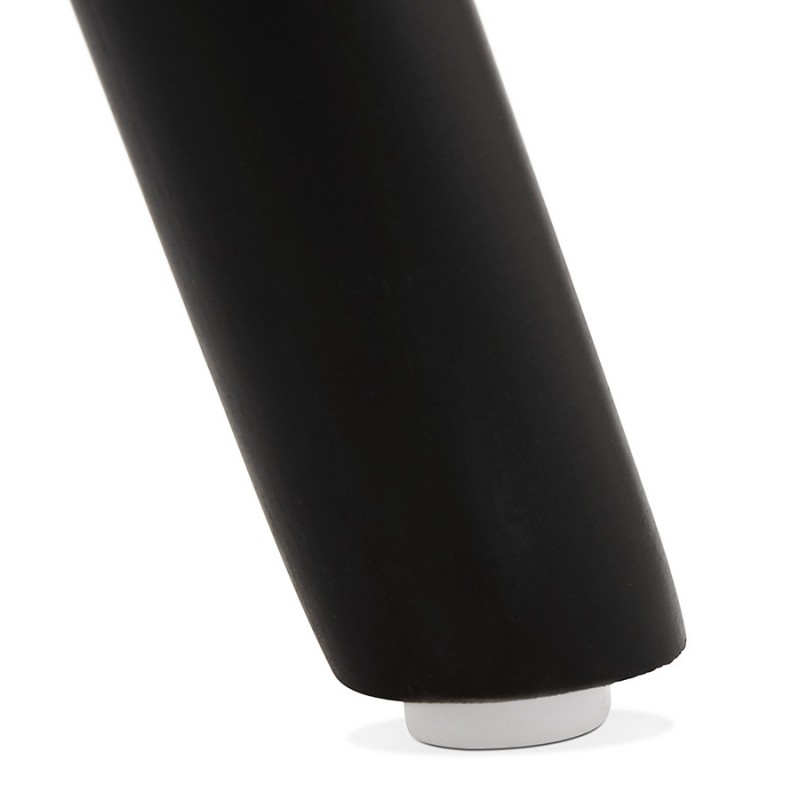 Tabouret de bar mi-hauteur design en velours pieds bois noir MERRY MINI (vert) - image 45939