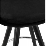 Bar set design in velvet black wooden feet MERRY (black)