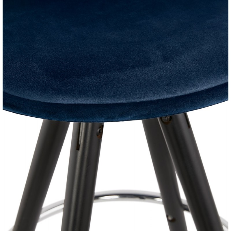 Design del set bar in velluto nero piedi in legno MERRY (blu) - image 46012