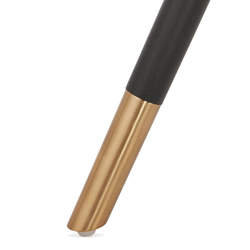 Almohadilla de barra vintage de altura media en microfibra negro y pies dorados VICKY MINI (marrón) - image 46148