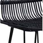 AMINI MINI black rattan bar stool (black)