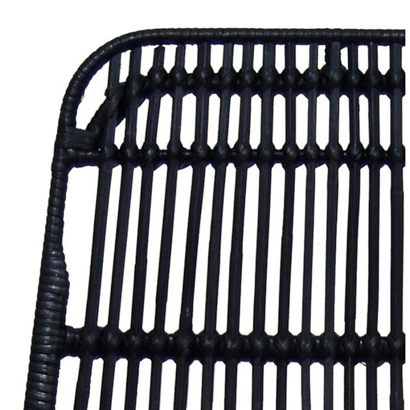 AMINI MINI taburete de barra de ratán negro (negro) - image 46250