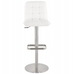 ANAIS quilted and adjustable bar stool (white)