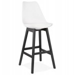 Bar stool bar chair black feet DYLAN (white)