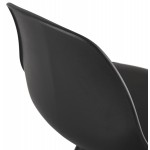 Sgabello design piedi neri OCTAVE (nero)