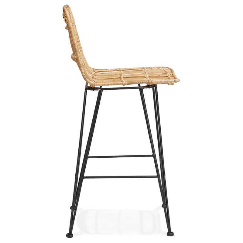 AIS MINI black-footed rattan bar stool (natural) - image 46397