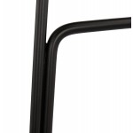 Tabouret de bar mi-hauteur industriel en tissu pieds métal noir CUTIE MINI (gris clair)