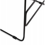 Taburete industrial de barra de altura media en tejido de pie de metal negro CUTIE MINI (gris claro)