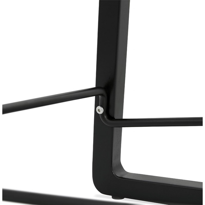 Almohadilla de barra industrial de altura media en tejido negro patas de madera MELODY MINI (gris claro) - image 46470