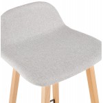 Scandinavian mid-height bar pad in natural-colored foot fabric MELODY MINI (light grey)