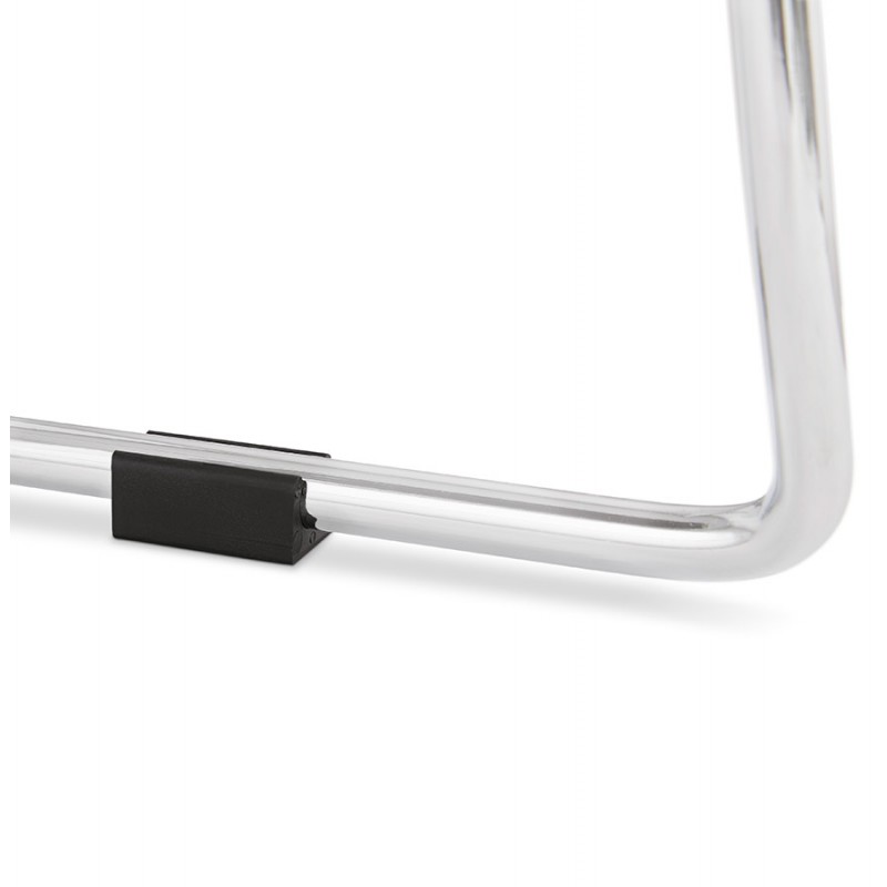 Sgabello da bar sedia impilabile scandinavo in metallo cromato gambe LOKUMA (grigio chiaro) - image 46513