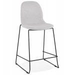 Bar bar snuff bar chair mid-height design stackable in fabric DOLY MINI (light grey)