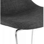 Sgabello da bar sedia impilabile scandinavo in metallo cromato gambe LOKUMA (grigio scuro)