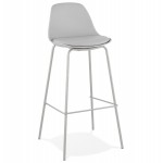 Bar stool industrial bar chair with light gray legs OCEANE (light gray)