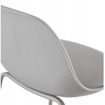 Taburete de bar silla de bar industrial con patas de color gris claro OCEANE (gris claro)