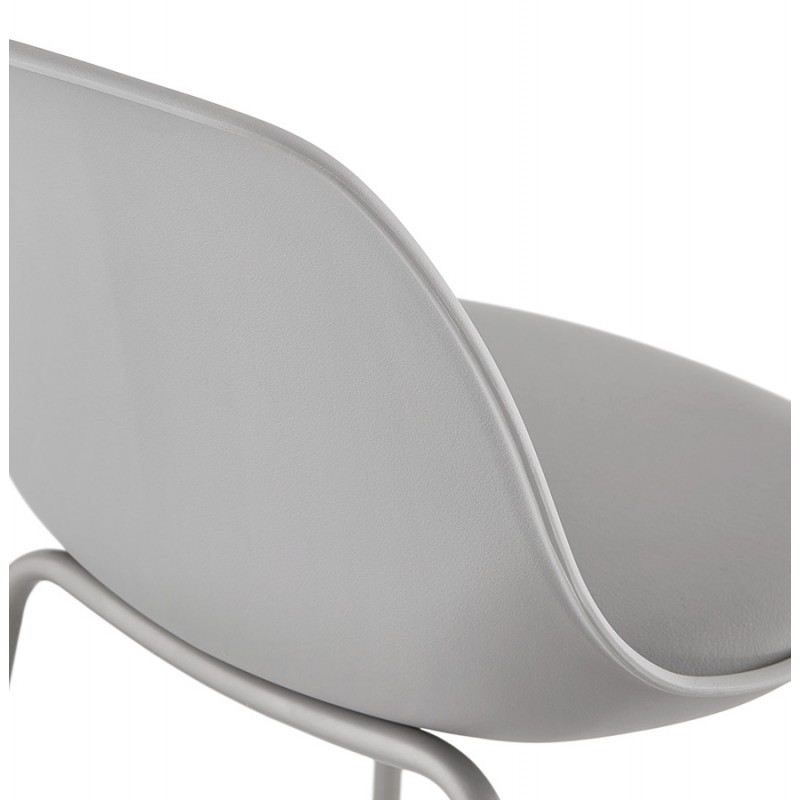 Taburete de bar silla de bar industrial con patas de color gris claro OCEANE (gris claro) - image 46682