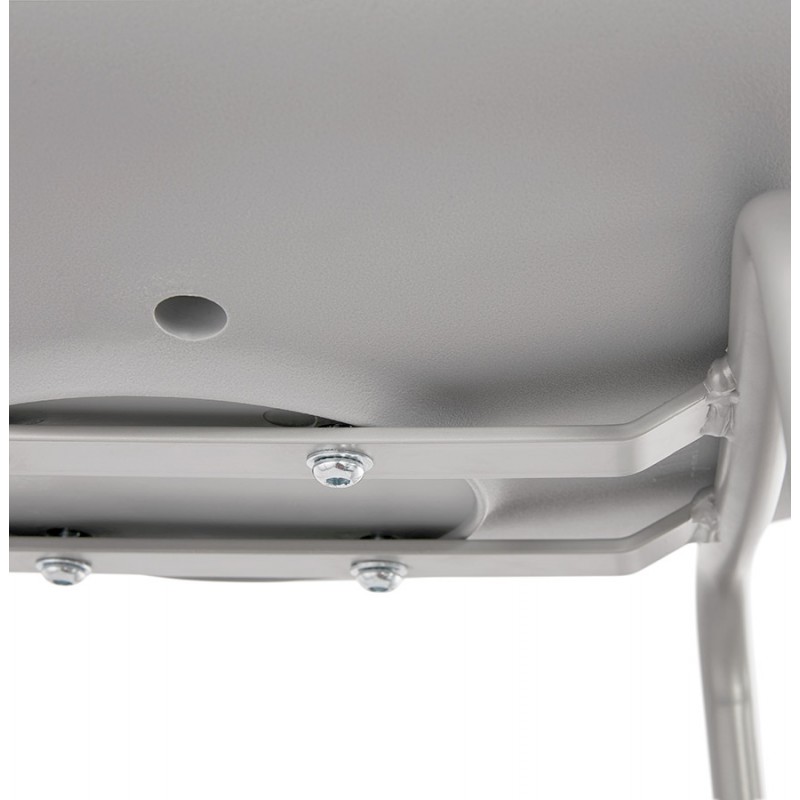 Taburete de bar silla de bar industrial con patas de color gris claro OCEANE (gris claro) - image 46684