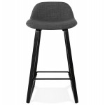 Industrial mid-height bar pad in black wooden foot fabric MELODY MINI (anthracite grey)