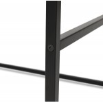Table haute mange-debout design en bois pieds métal noir HUGO (blanc)