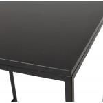 Table haute mange-debout design en bois pieds métal noir HUGO