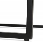 Table haute mange-debout design en bois pieds métal noir HUGO