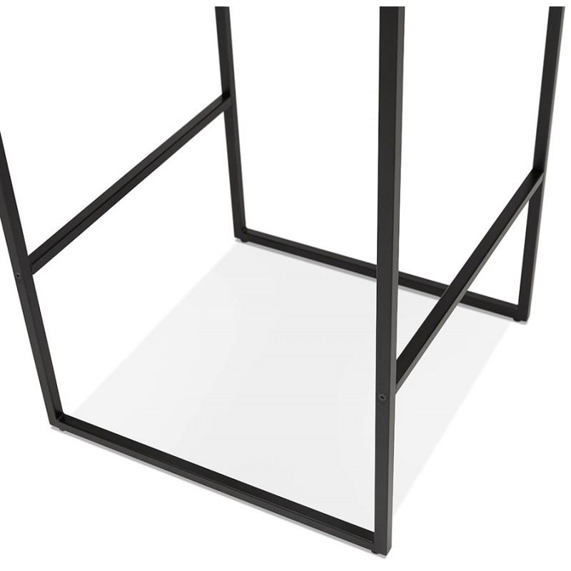 Tavolo alto mangiare-up disegno in legno nero piedi in metallo LUCAS (finitura naturale) - image 47022