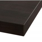 Table haute mange-debout design en bois pieds métal noir LUCAS (wengé)