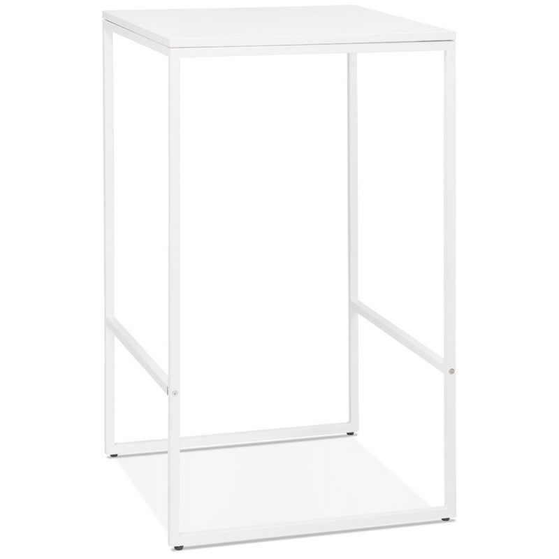La mesa alta come un diseño de pie en patas de metal blanco de madera HUGO - image 47035