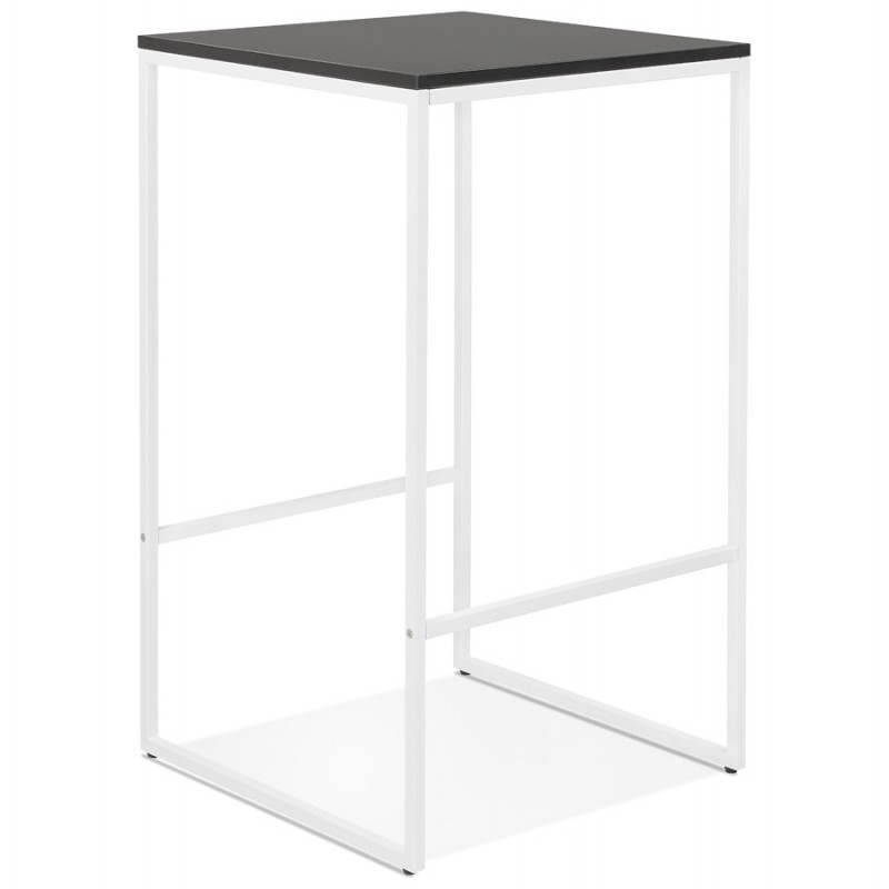 High table eats-standing wooden wooden feet white metal HUGO (black) - image 47047