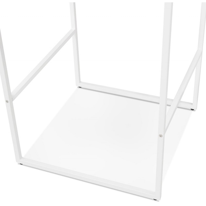 Tavolo alto mangia piedi in legno in piedi bianco metallo bianco HUGO (nero) - image 47050