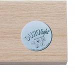 Hoher Tisch essen-up Holz design weiß Metall Fuß LUCAS (natürliche Oberfläche)