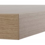 Table haute mange-debout design en bois pieds métal blanc LUCAS (finition naturelle)