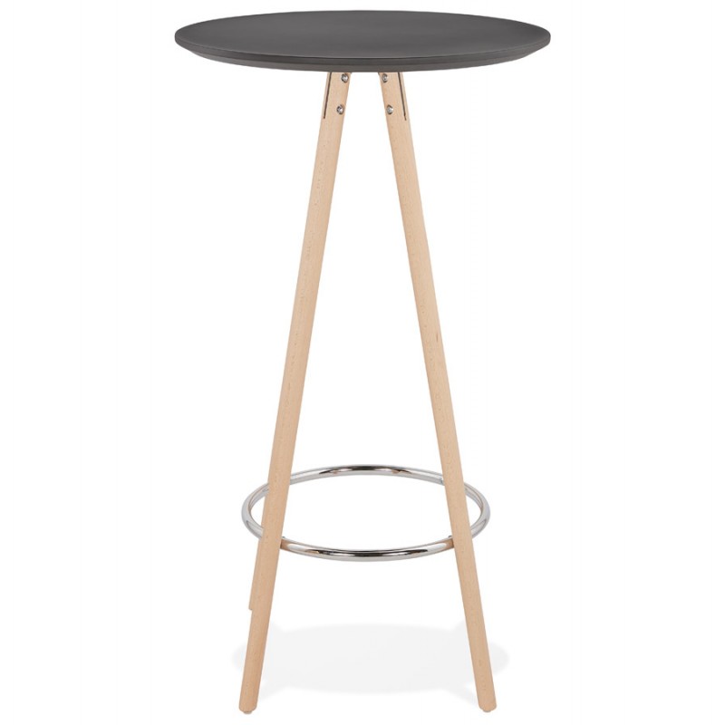 Tavolo alto mangiare-up disegno in legno piedi legno colore naturale CHLOE (nero) - image 47075