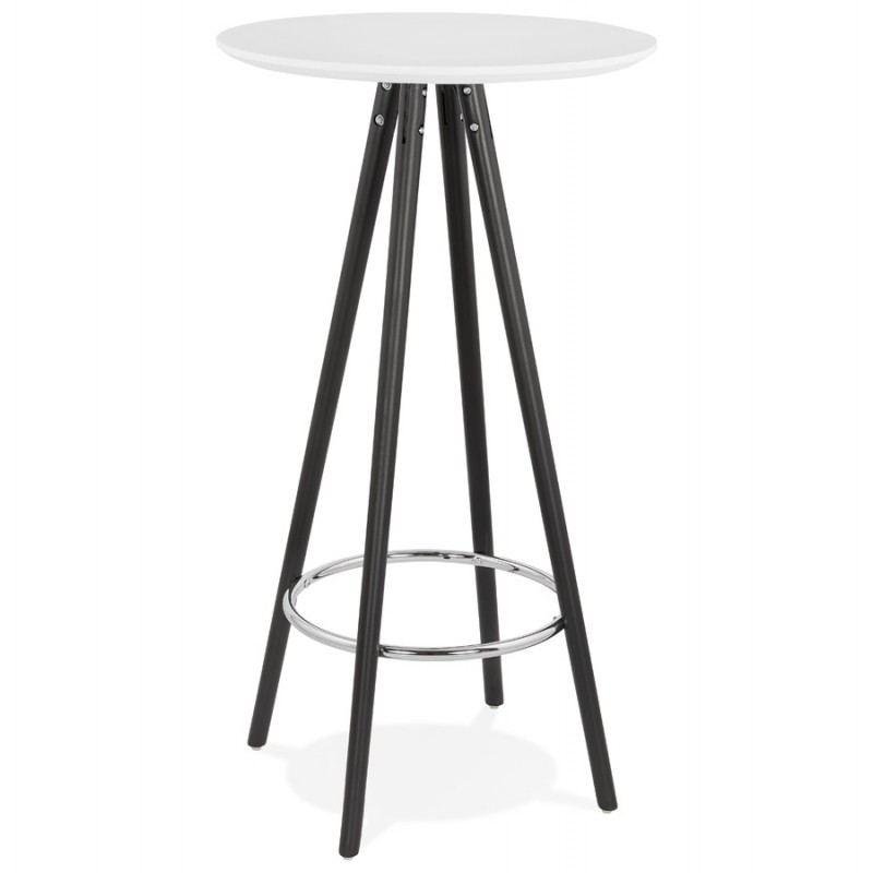 Tavolo alto mangia-up disegno in legno piedi legno nero CHLOE (bianco) - image 47092
