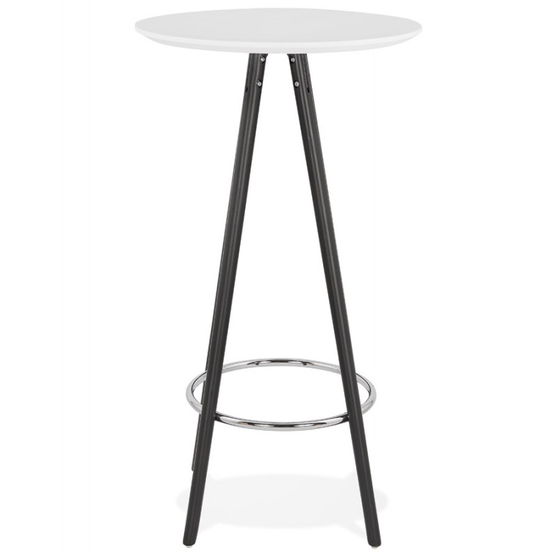Tavolo alto mangia-up disegno in legno piedi legno nero CHLOE (bianco) - image 47093