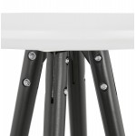 Mesa alta come pies de diseño de madera negro CHLOE (blanco)
